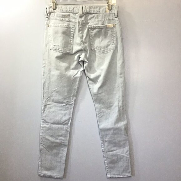7 For All Mankind The Slim Cigarette Light Wash Jeans - Picture 6 of 7